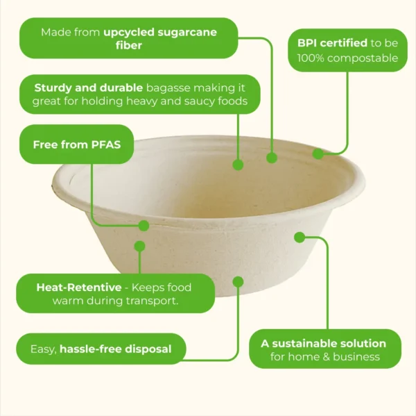 EWLW Bagasse Salad Bowl 2